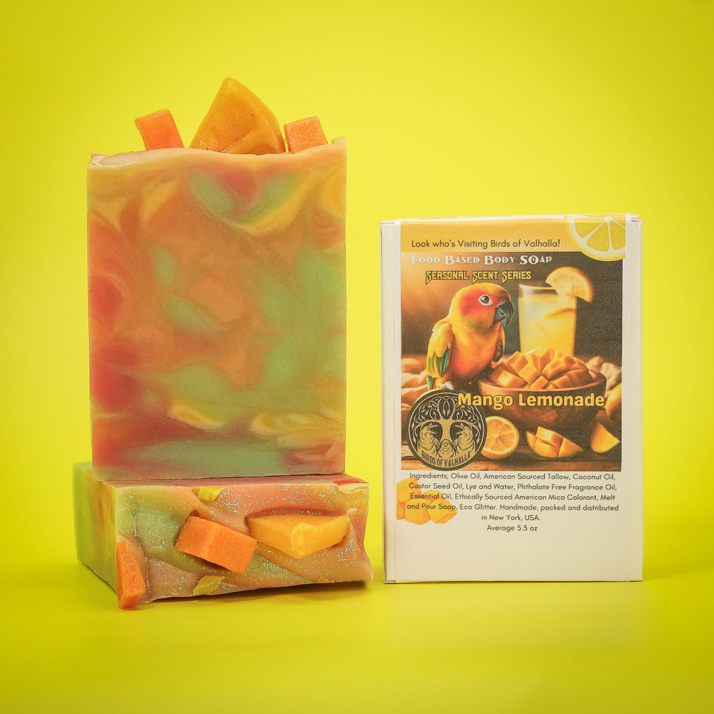 Mango Lemonade Body Soap, Birds of Valhalla, Bar Soap, Birds of Valhalla