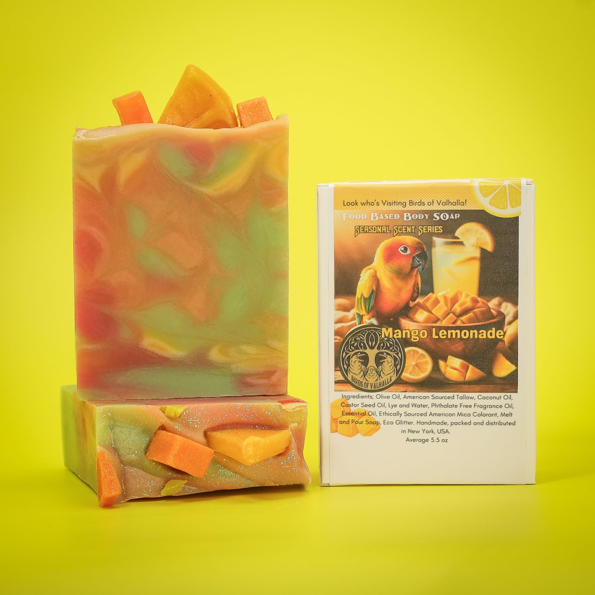 Mango Lemonade Body Soap, Birds of Valhalla, Bar Soap, Birds of Valhalla