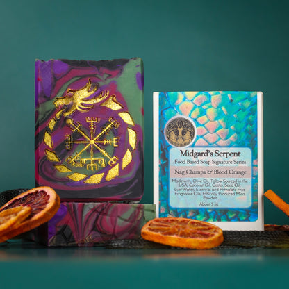 Midgard's Serpent - Nag Champa and Blood Orange Signature Soap