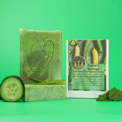 Ragnar's Revenge - Cucumber, Aloe, Melon and Spearmint Signature Soap, Birds of Valhalla, Signature Soap, Birds of Valhalla