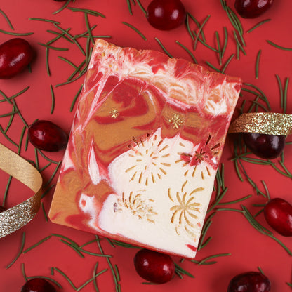 2025 New Years Cranberry Champagne Soap (Pop the Cork!), Birds of Valhalla, Seasonal, Birds of Valhalla