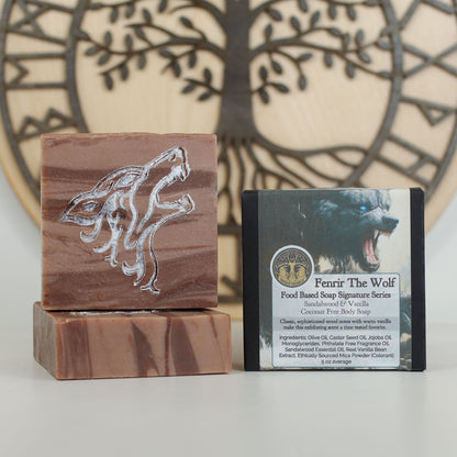 Fenrir the Wolf - Sandalwood & Vanilla Signature Soap, Birds of Valhalla, Signature Soap, Birds of Valhalla