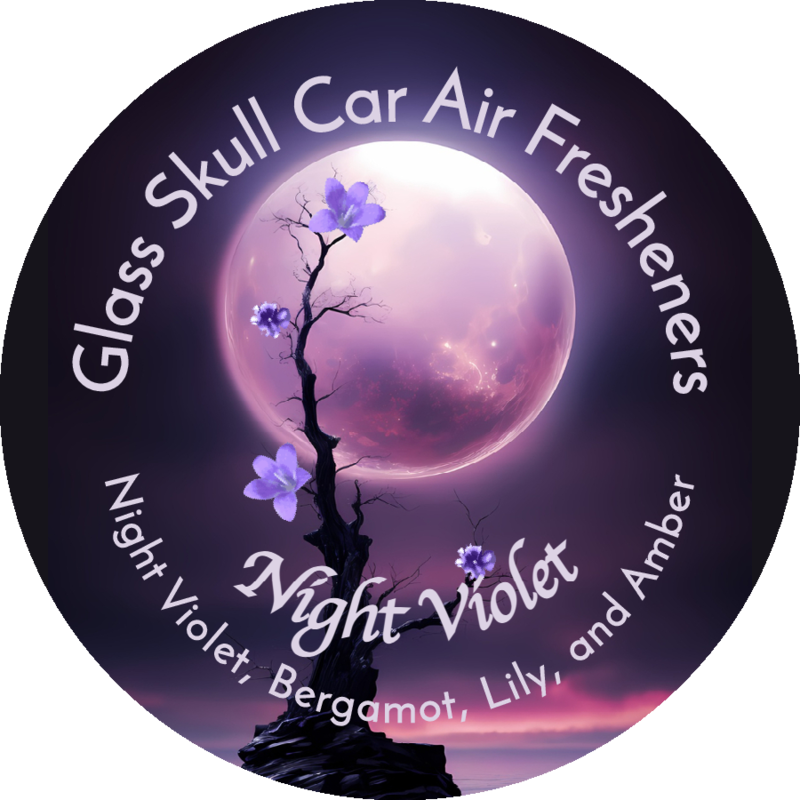 Glass Skull Car Air Freshener Diffusers, Birds of Valhalla, Vehicle Air Fresheners, Birds of Valhalla