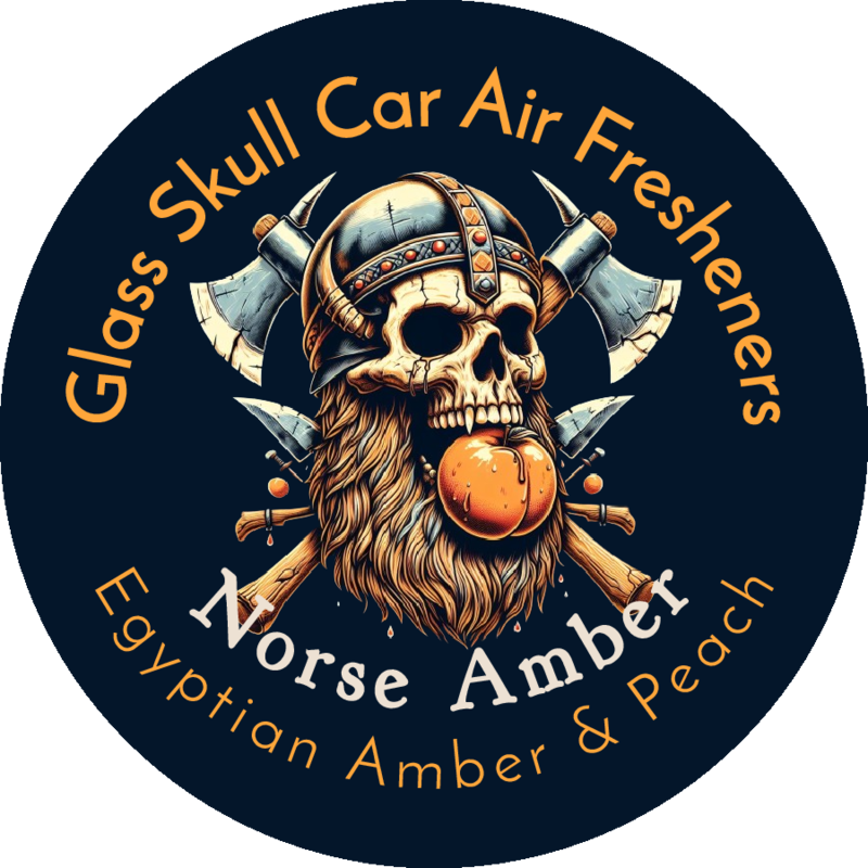 Glass Skull Car Air Freshener Diffusers, Birds of Valhalla, Vehicle Air Fresheners, Birds of Valhalla