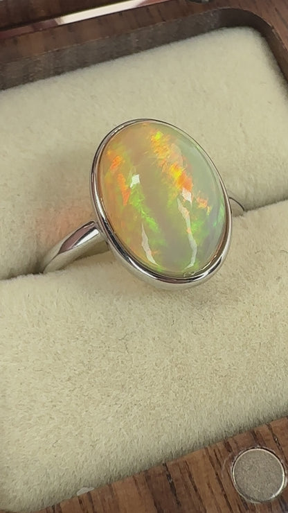 Ethiopian Opal Ring in Sterling