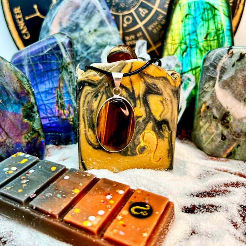 Leo Tigers Eye- Astrology Soap, Birds of Valhalla, Astrology Soap, Birds of Valhalla